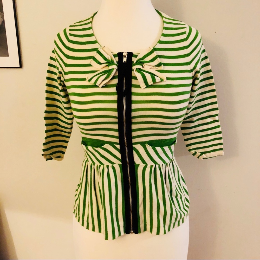 Anthropologie Front Zip Top 🦖​